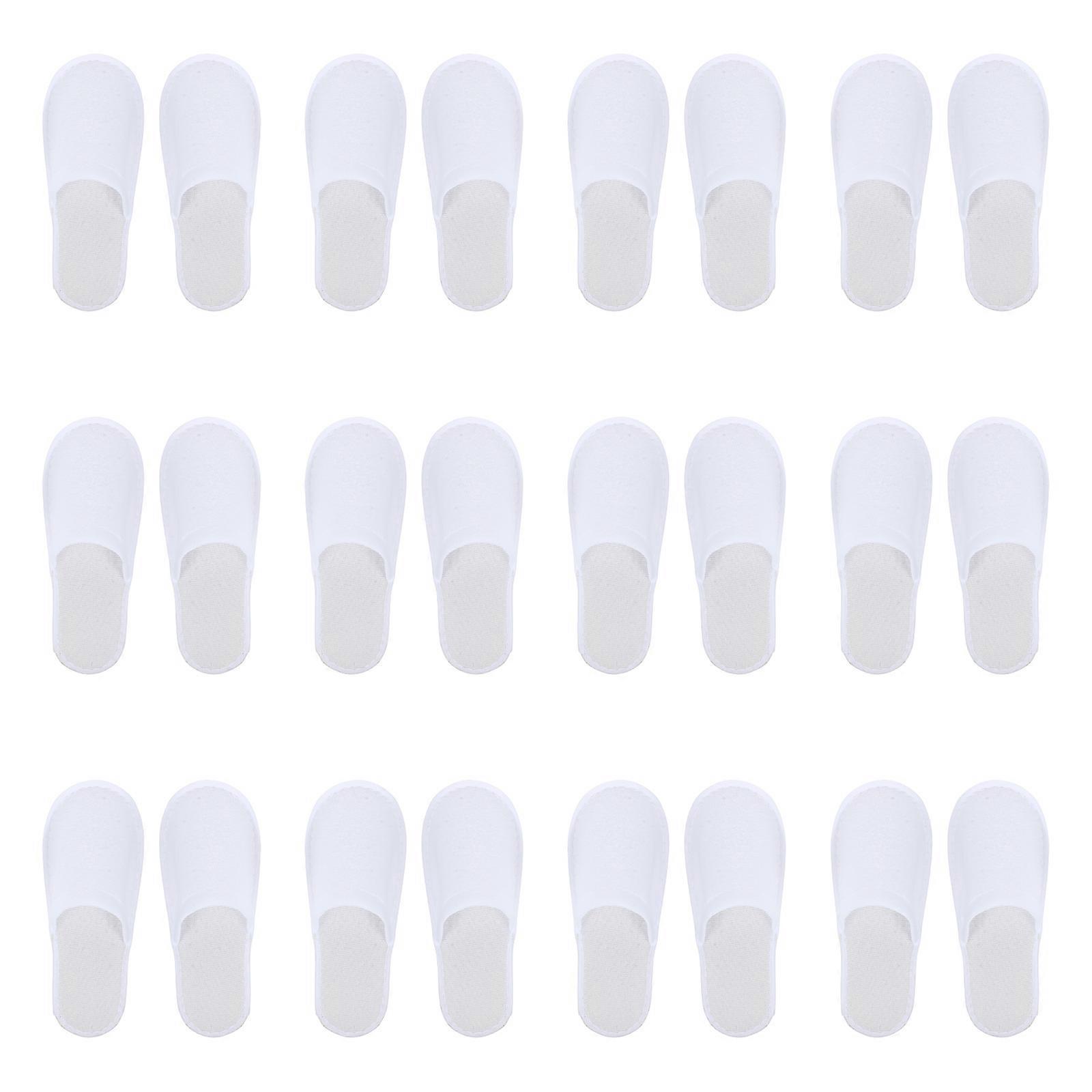 Guest Slippers Non-skid Disposable Cotton White For Hotel Salon Use 24Pairs