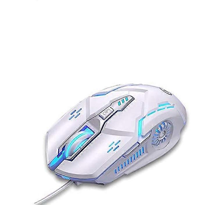 Wired Gaming Mouse, 6 Buttons, 4 Adjustable DPI up to 3200 DPI, 7 Circular LED Light