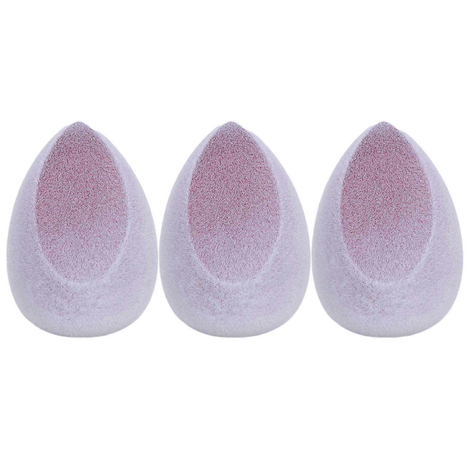 FOCALLURE Lot de 3 houppettes anti-cernes souples à double usage, sèches et humides, FA136 #4 (Violet)