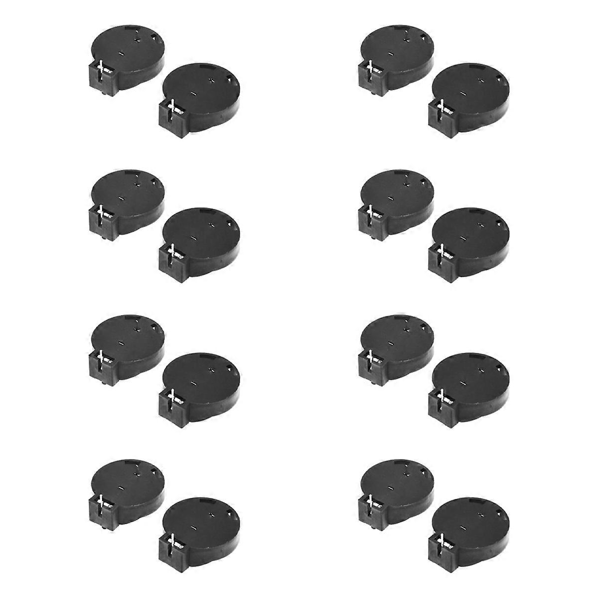 2 Pcs CR2450 Coin Cell Button Battery Socket Holder 2 Pins Black