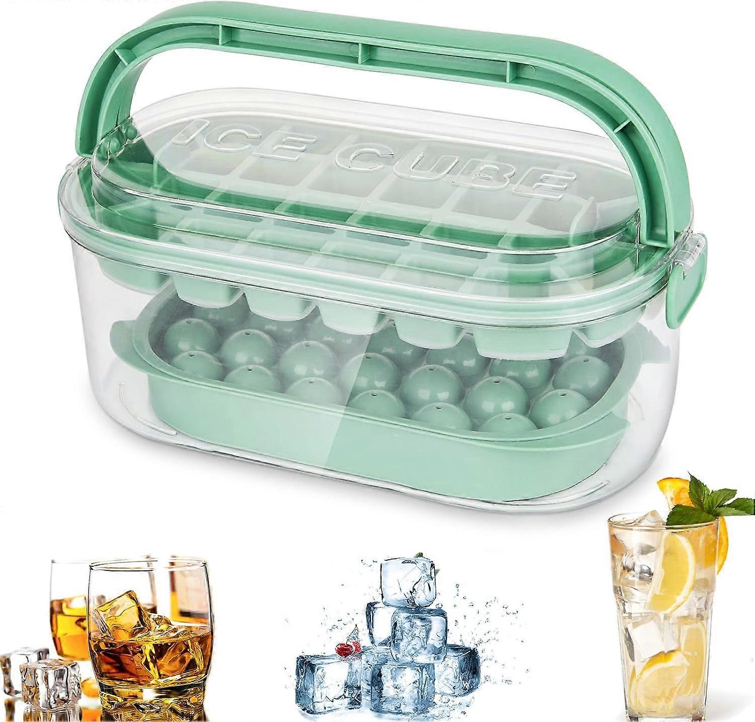 Ice cube tray with lid and container (AAA)