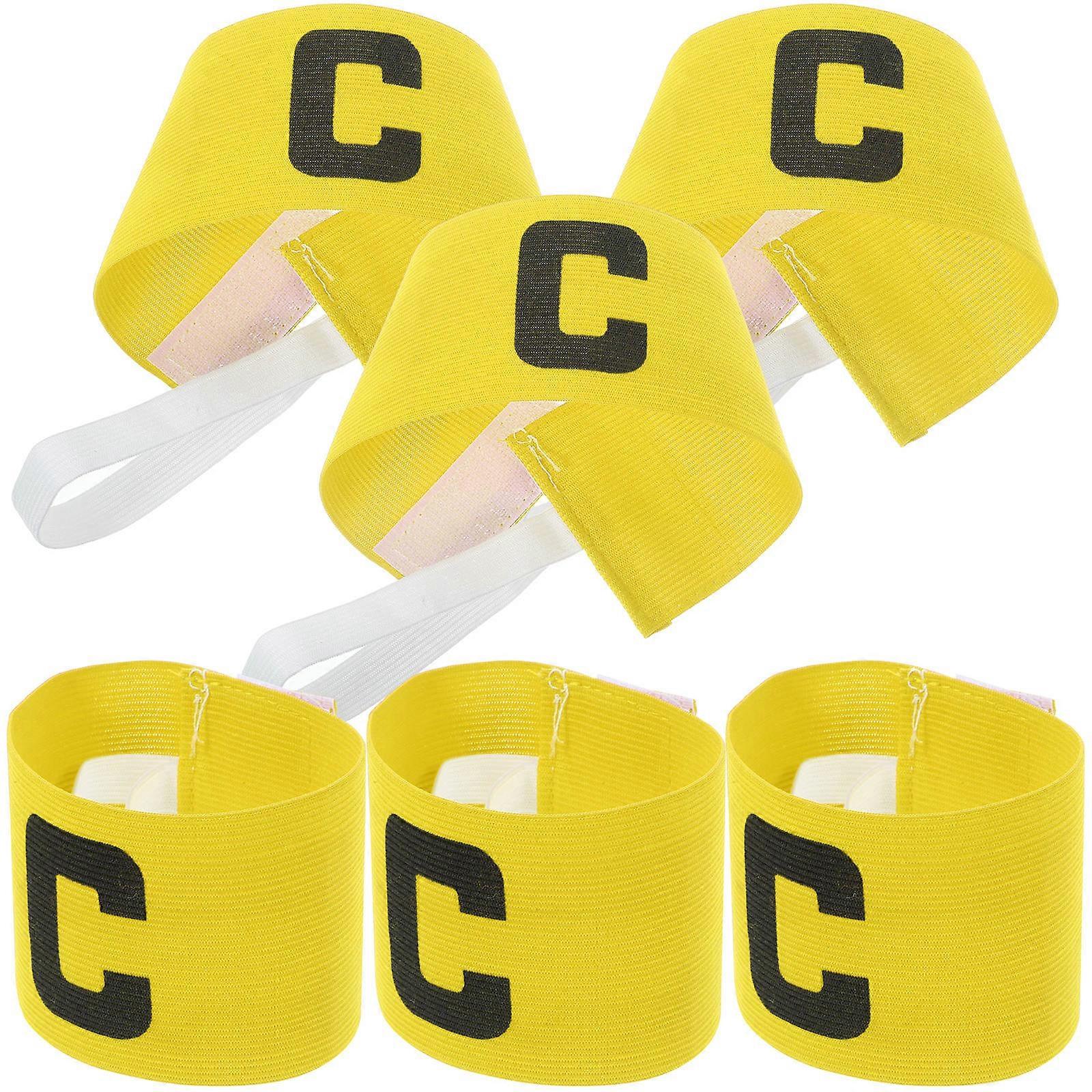Sports Leader Armband Baseball Games C-Shape Yellow 40.50X7.00X0.10CM Practical Design 6Pcs