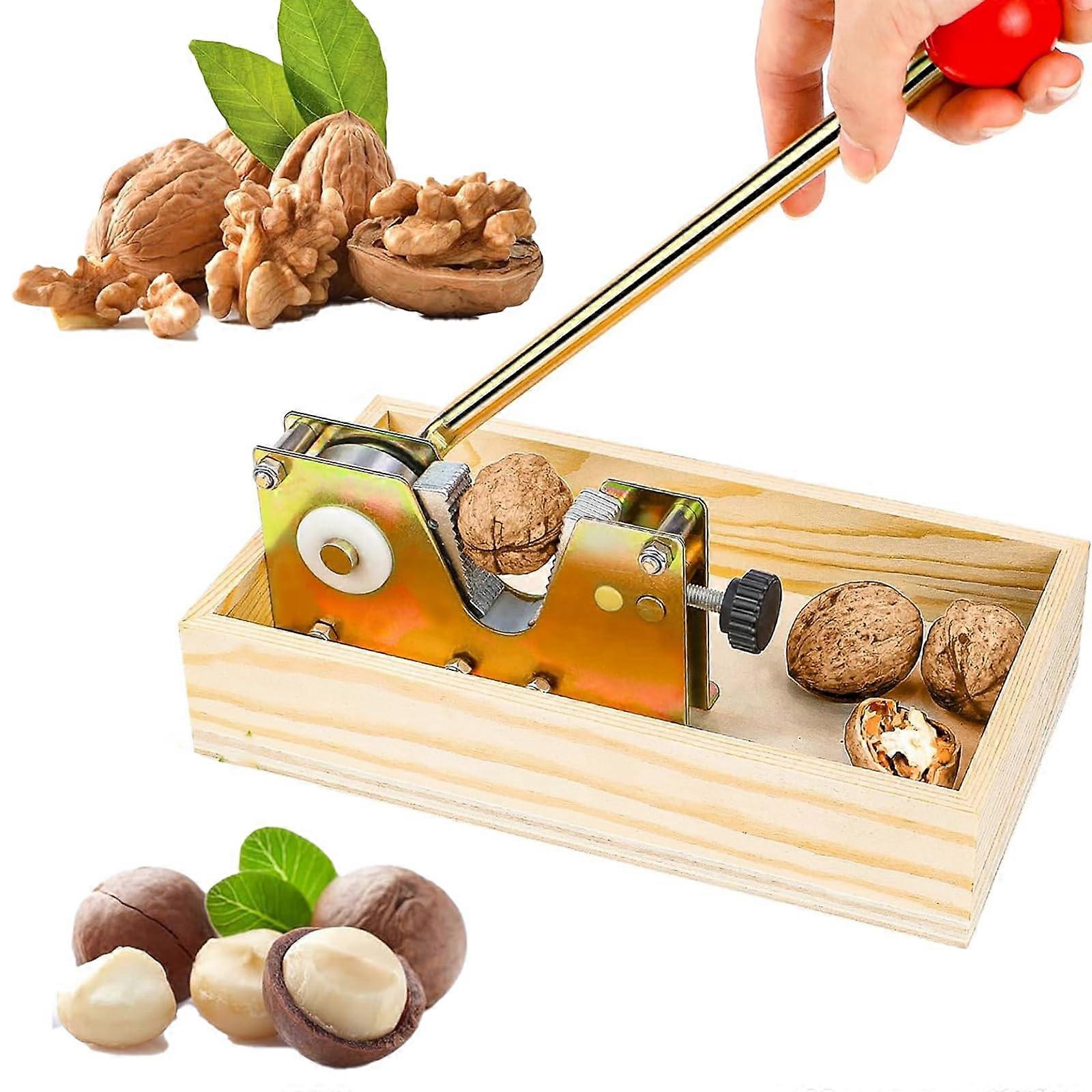 Nutcracker Stainless Steel Adjustable Nutcracker with Lever Function for Walnuts, Chestnuts, Pecans, and Almonds