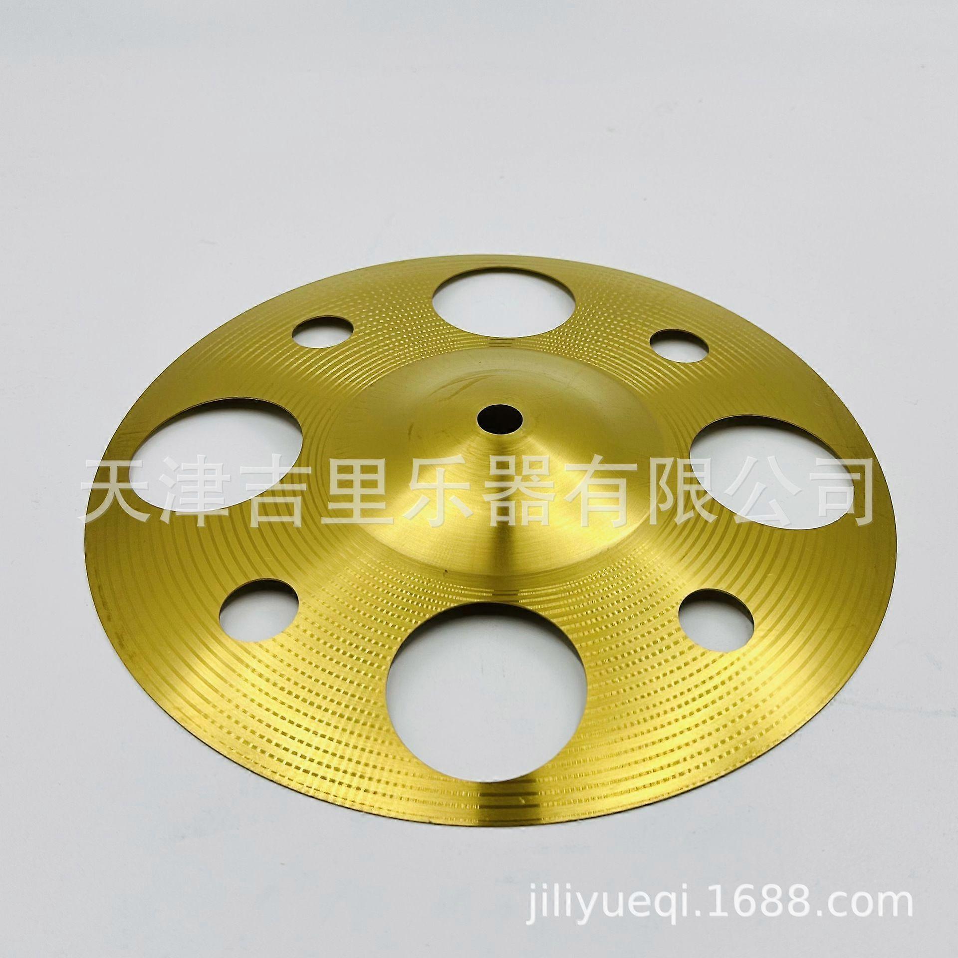 Drum Cymbal With Hole: 9.82 Inch Alloy Drum Cymbal Unique Design For Enhanced Sound Penetration For Stage Performances