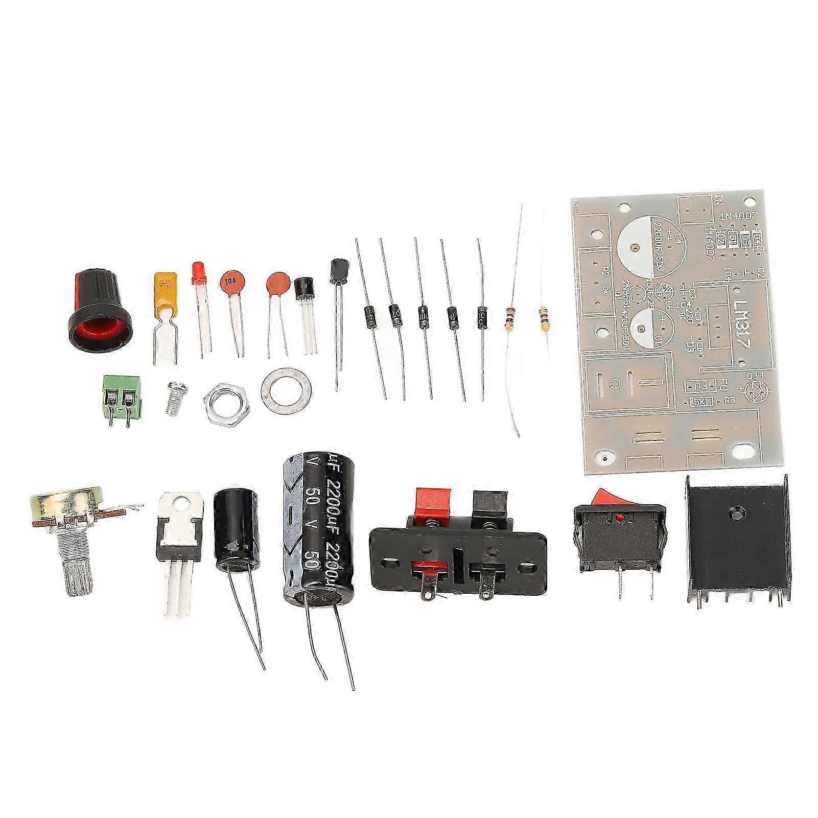 Adjustable DC Power Supply Board DIY Kit with Short Circuit Protection