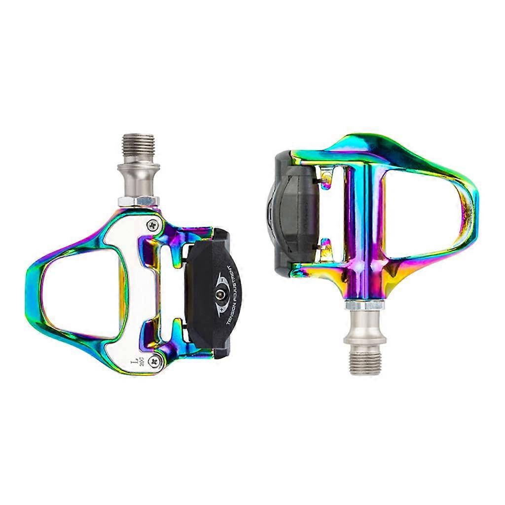 Bicycle Self-Locking Click Pedals for Mountain and Road Bikes, Colorful Durable Lightweight Accessories