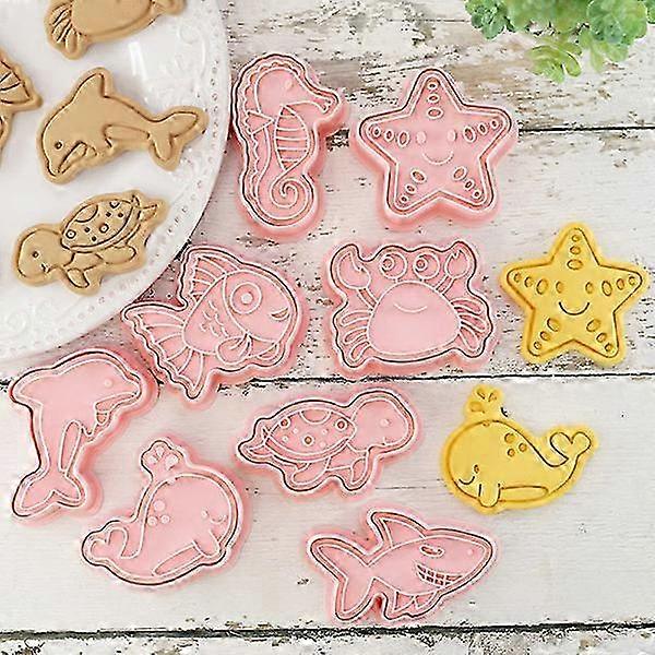 8pcs Ocean Animal Cookie Cutters for DIY Cake Tools