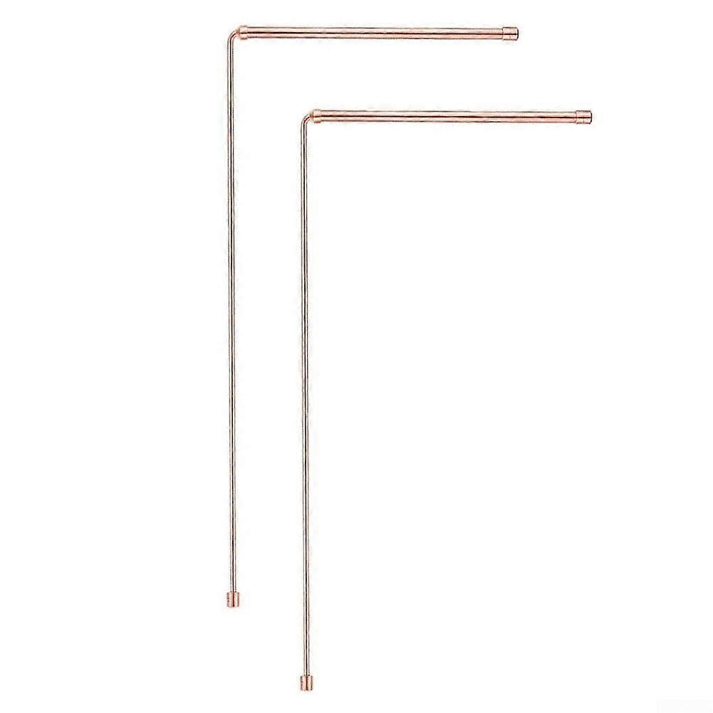Professional Copper Probes for Water Source Detection - 2 Pack Precision Detecting Tools with Travel Protection Pole