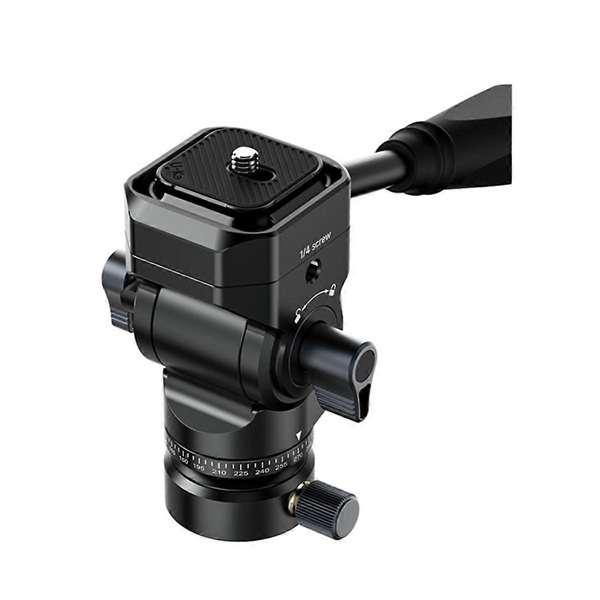 U190 II Fluid Tripod Head Quick Release Ball Head Max Load 4KG with 1/4In 3/8In Screw Hole for Vid