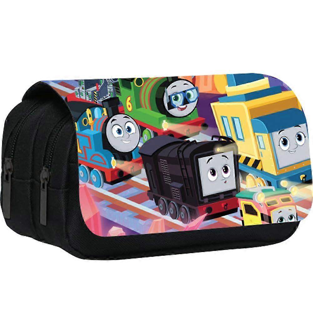 Thomas Pencil Case, Car Pencil Case, 3D Print, Canvas, Large Capacity, Pen Bag, Students Stationery