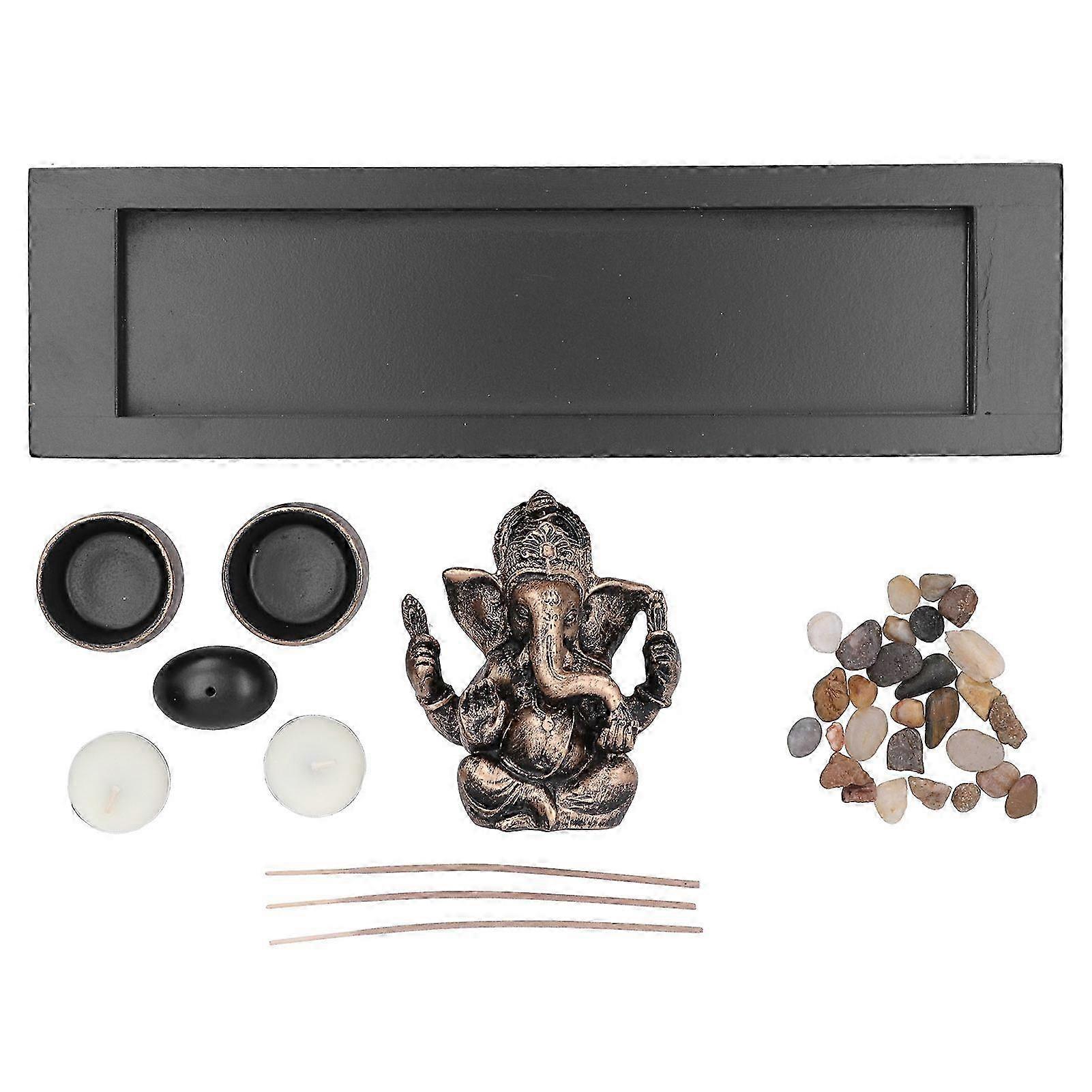 Buddhism Candlestick Incense Holder Elephant Trunk Ornament Wealth God Restaurant Decor