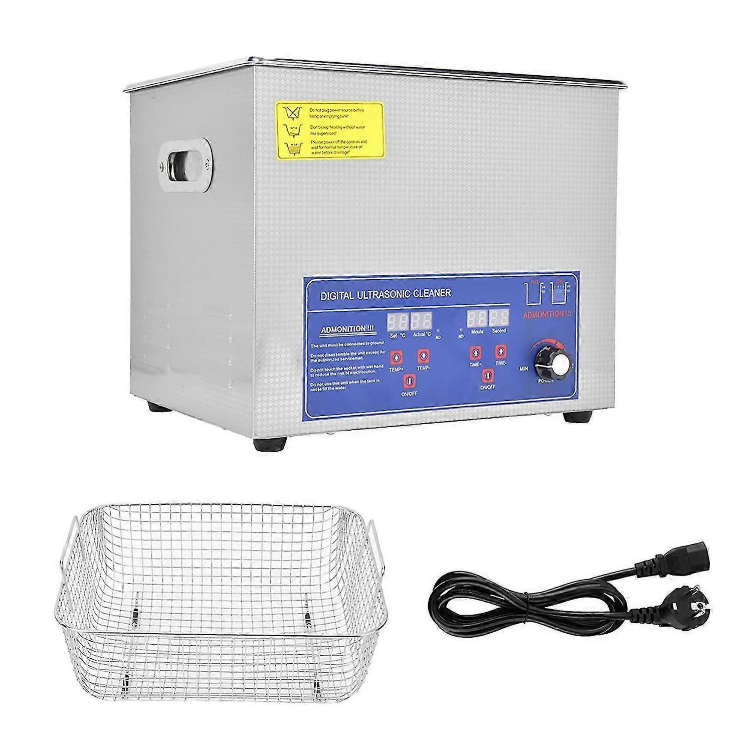 40AL 10L Digital Ultrasonic Cleaner Adjustable Temperature Ultrasonic Cleaning MachineEU Plug 220V