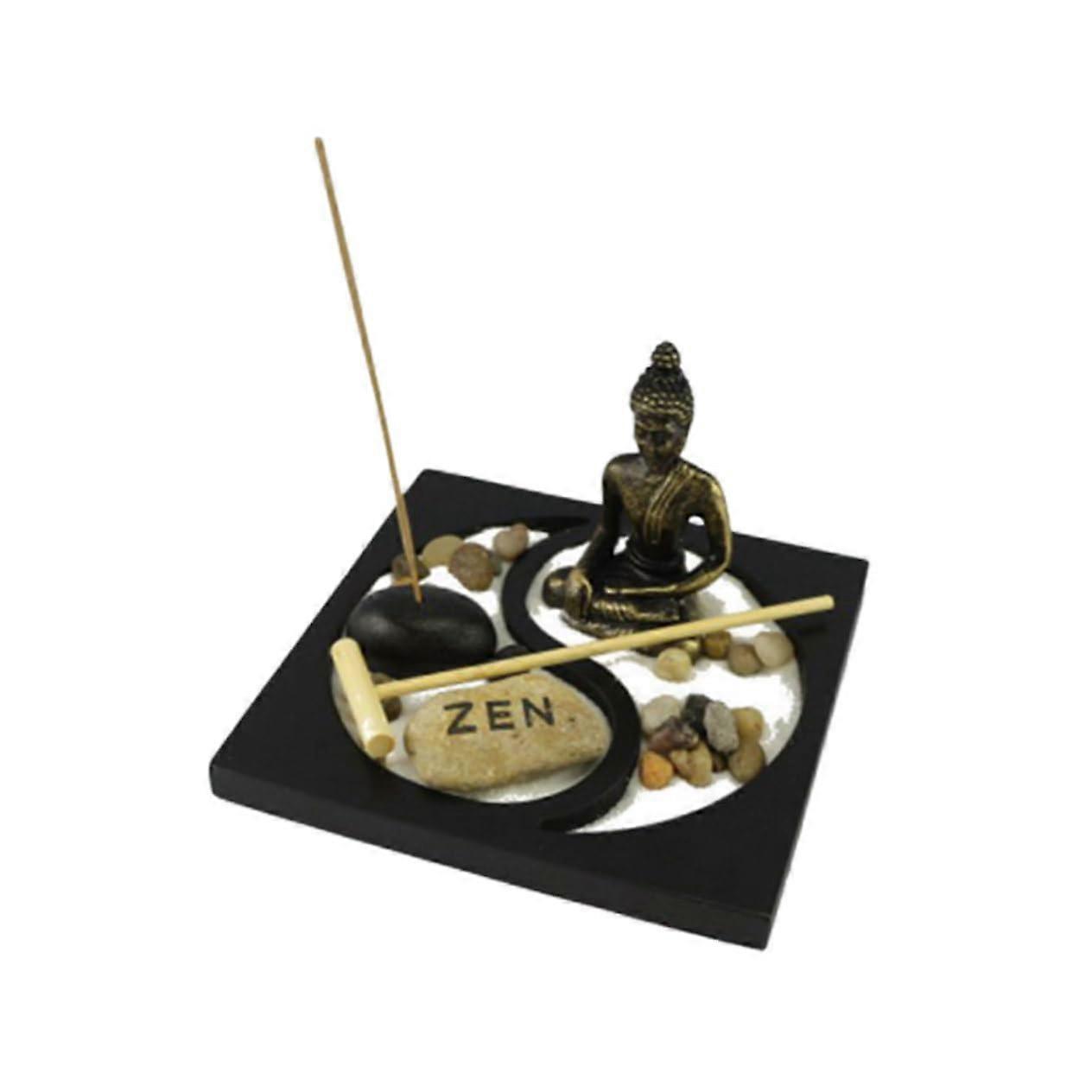 Zen Garden Buddha Statue, Buddha Figures, Office Decoration, Table Covers