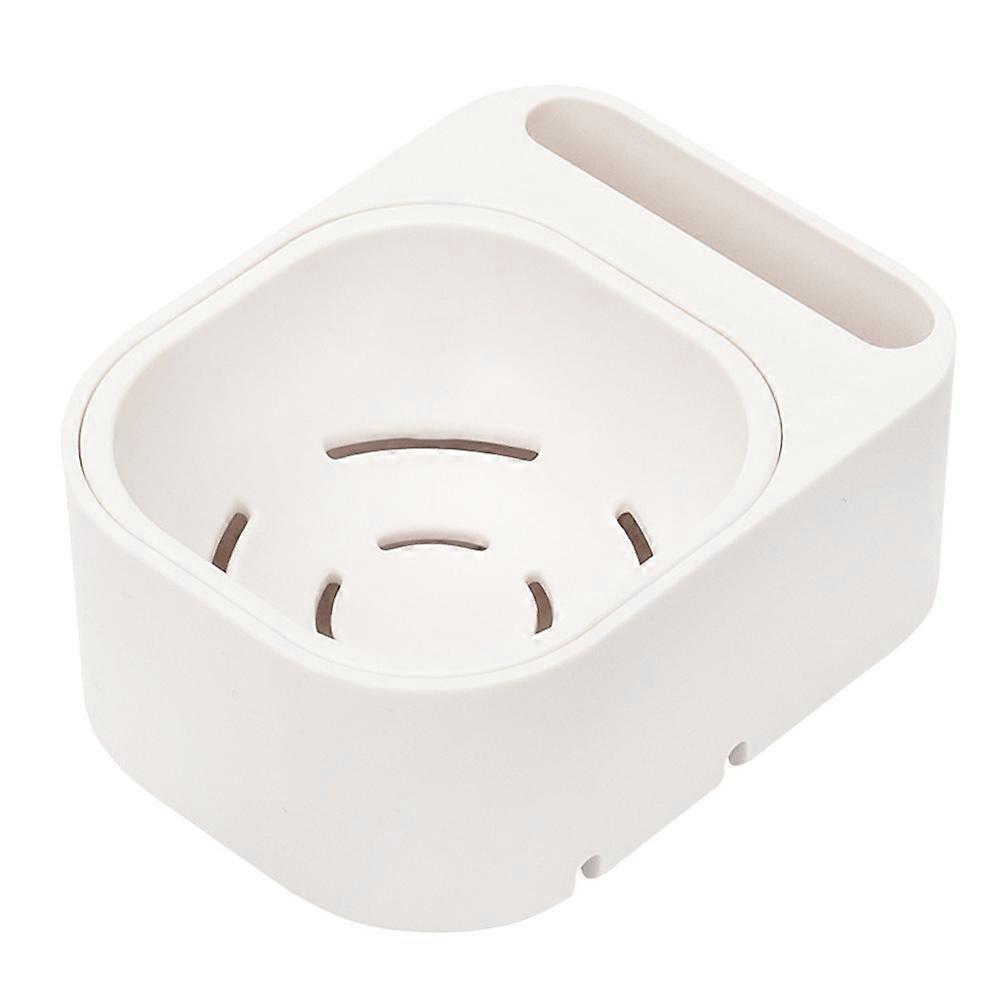 Makeup Sponge Holder in White PET Material for Home Use Simple Elegant Design 3.5 x 3.5 Inches