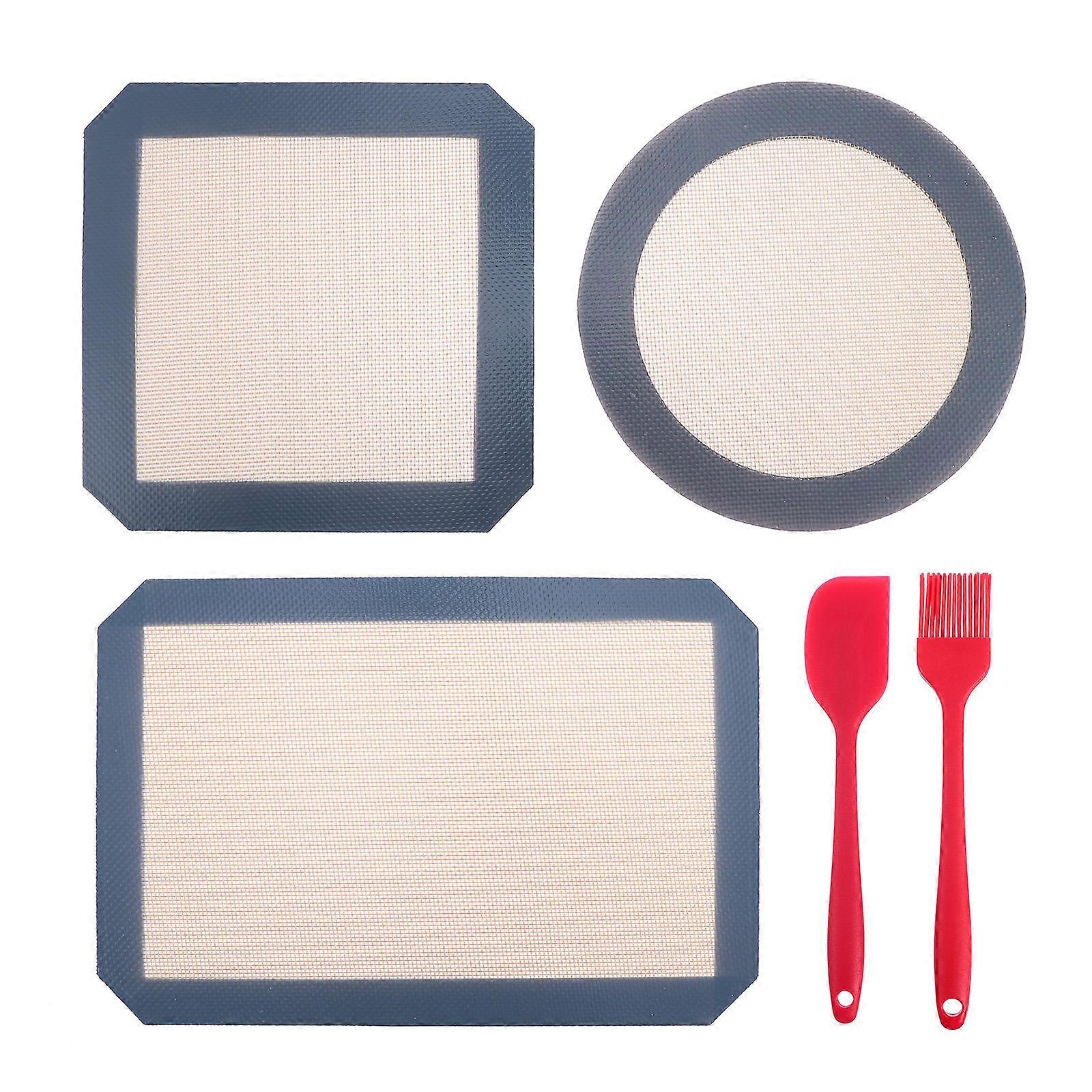 Cooking Accessories Non-Stick Baking Mat Sheet For Baking Cooking Freezer Safe Reusable Grey 1 Set