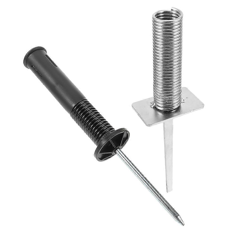 Agility Equipment Soccer Practice Equipment Corner Flag Spring Base Portable Versatile Training Tool Cylindrical 2Pcs