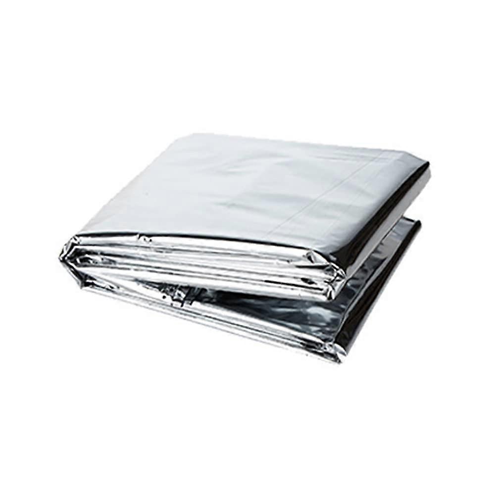 Pack of 10 Foil Survival Blankets, Reflective Thermal Emergency Blankets, 160 x 210 cm Silver Individual Wraps for Hiking and Outdoor Use