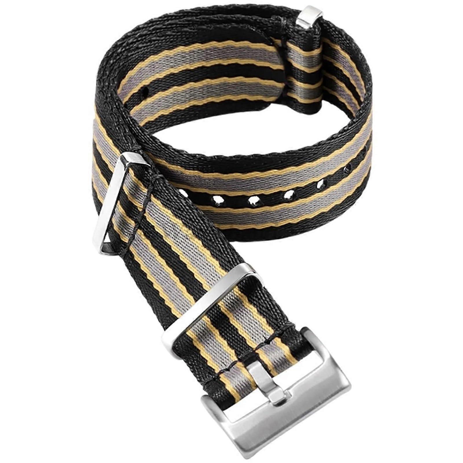 20mm High-Density Nylon Strap for Omega Seamaster 007 and Rolex Military Watch Compatible Band