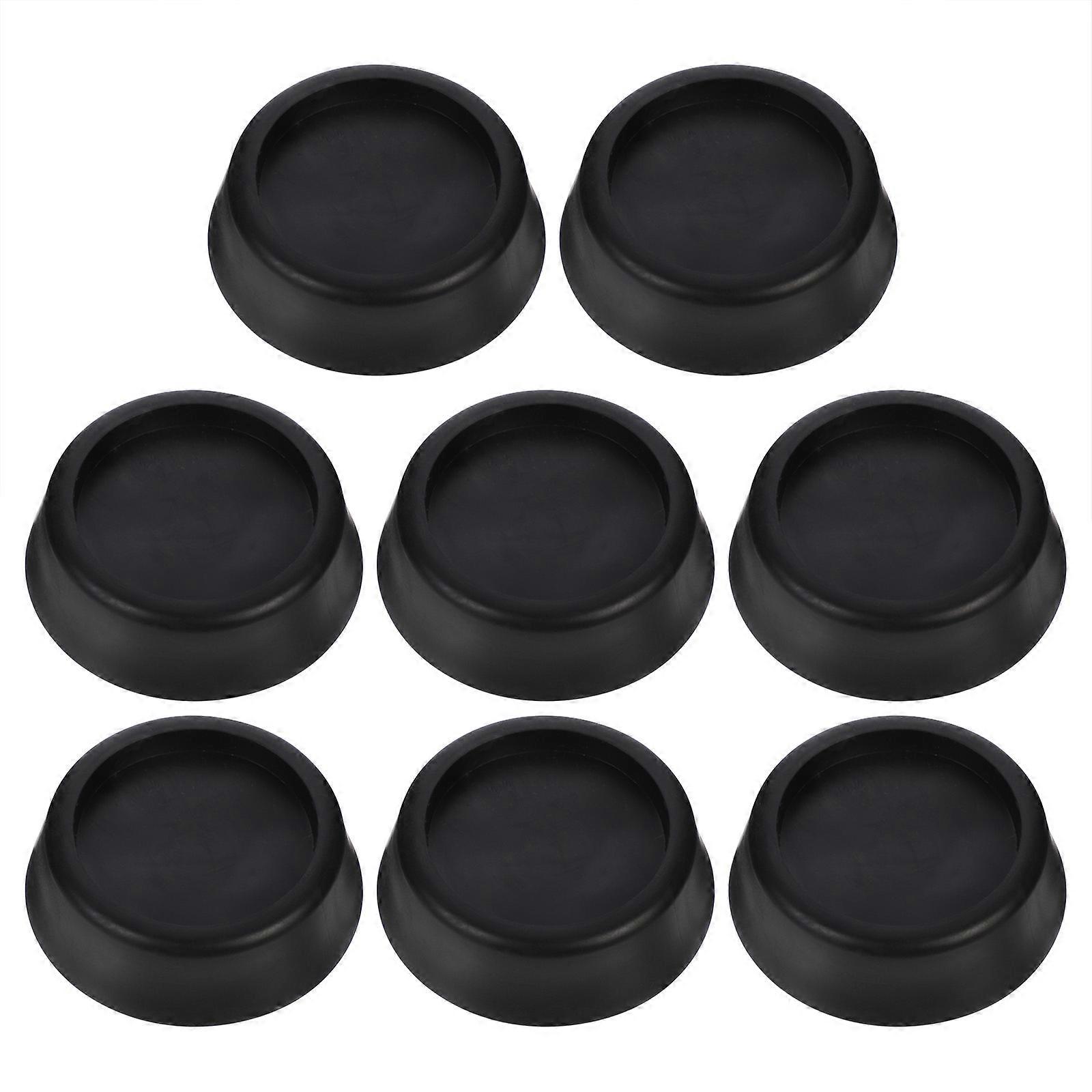 Shock Absorbing Black Washing Machine Foot Mats for Home with 8Pcs Set