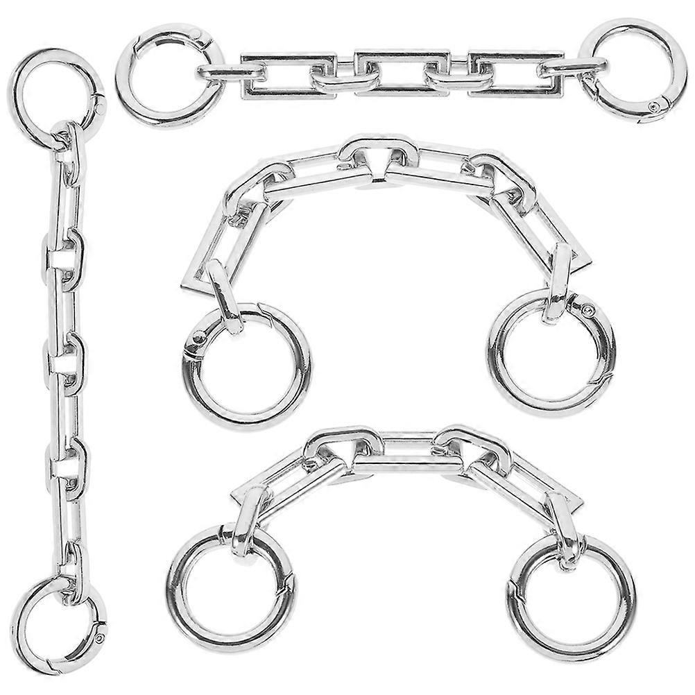 Purse Strap Extender Bag Extender Chain Daily Use 12.00X2.30X1.20cm Silver Alloy Shoulder Strap