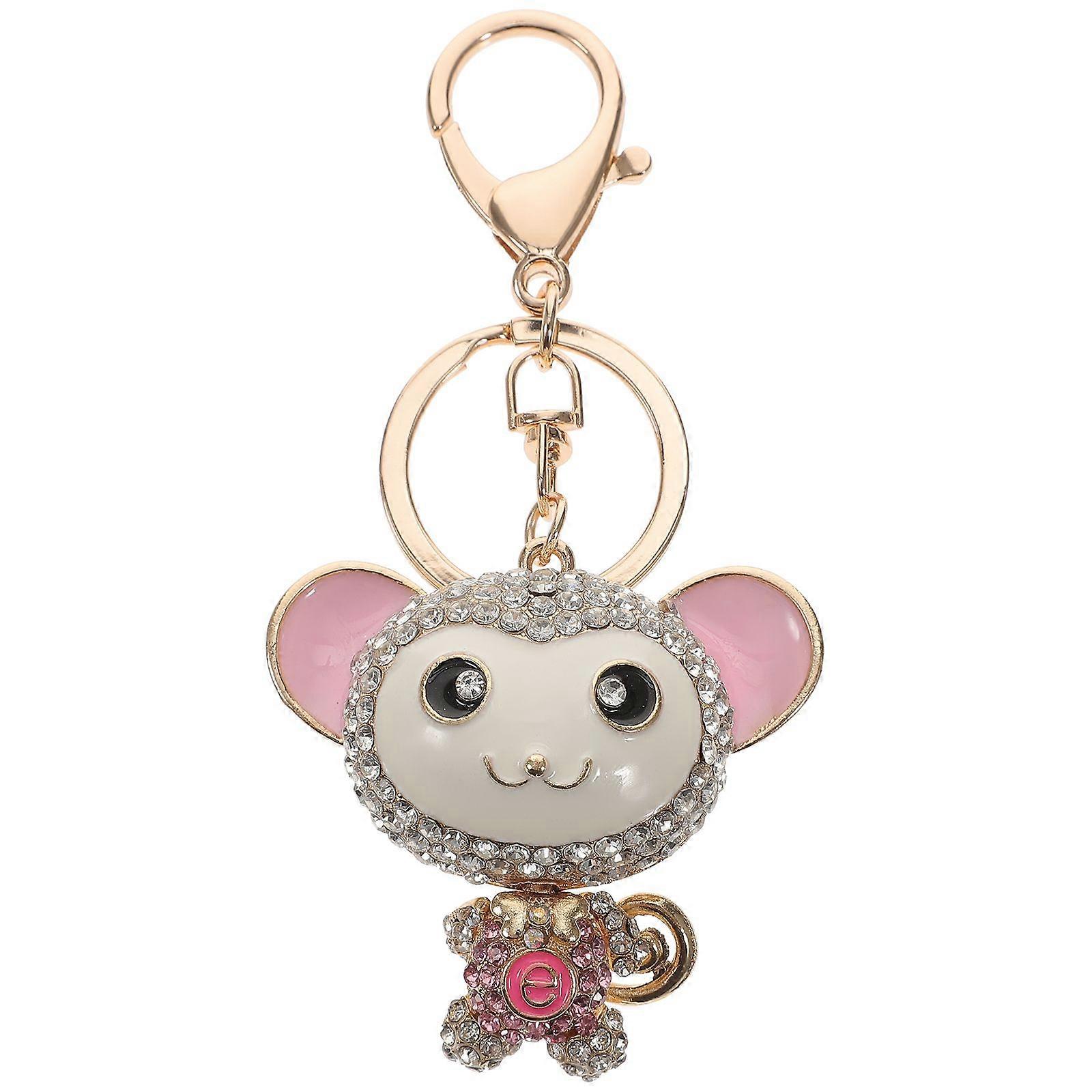 Small Monkey Keychains Decorative Key Rings Cartoon Monkey Keychains Metal Keychain Decors