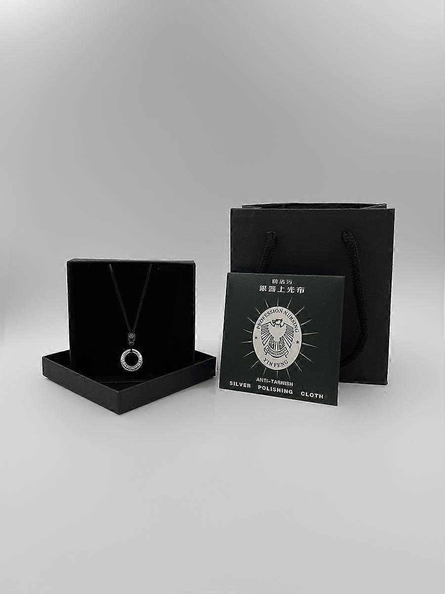 Peace Buckle Necklace - Auspicious Cloud Pendant - Retro Style