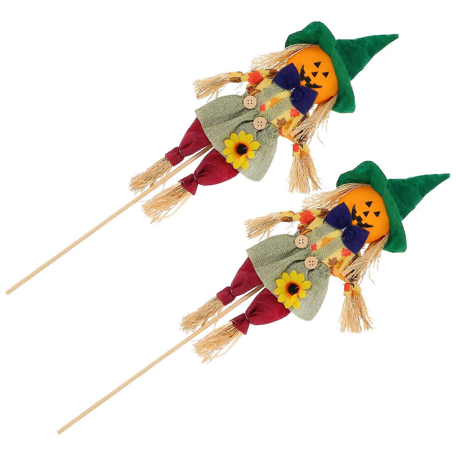 Scarecrow For Garden Halloween Pumpkin Decoration Pumpkin Shape 52.00X20.00X1.50CM Festive Atmosphere Decorations 2Pcs