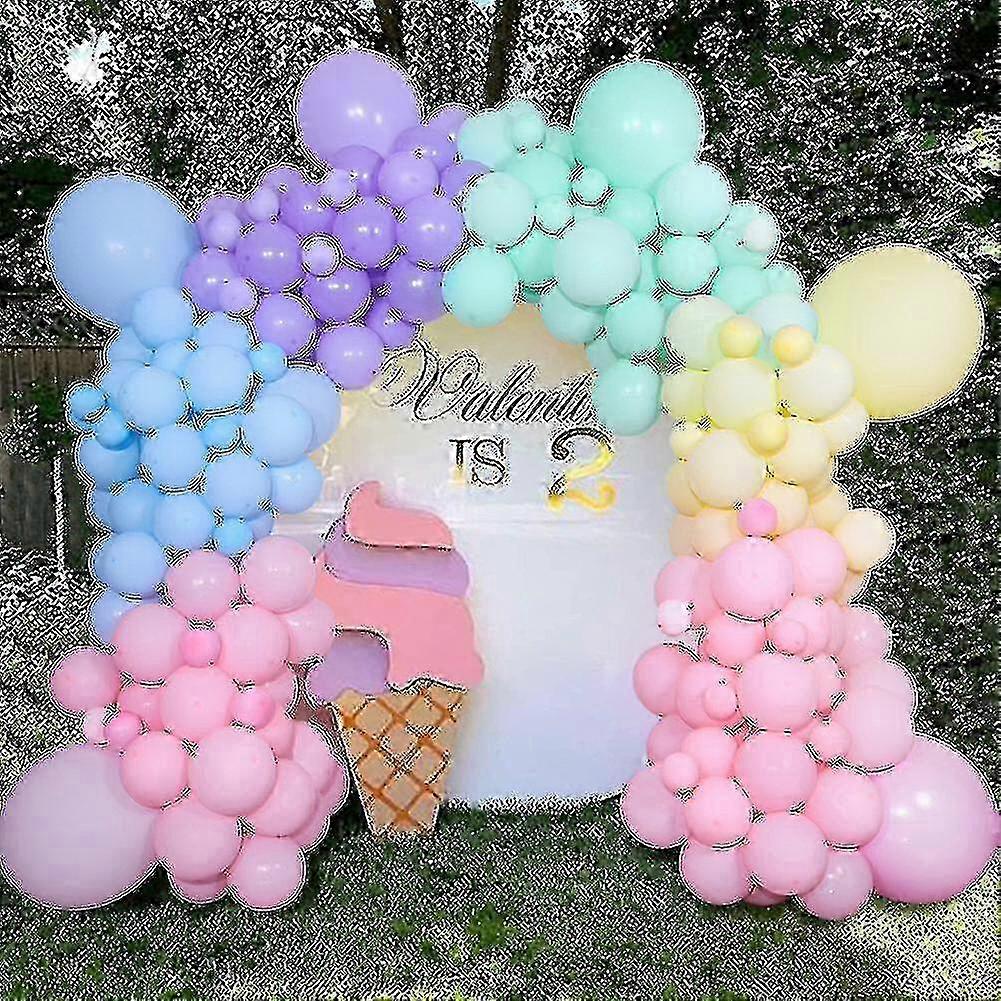 Warme Macaron Luftballons Kindergeburtstag Deko Set Romantisch Colo