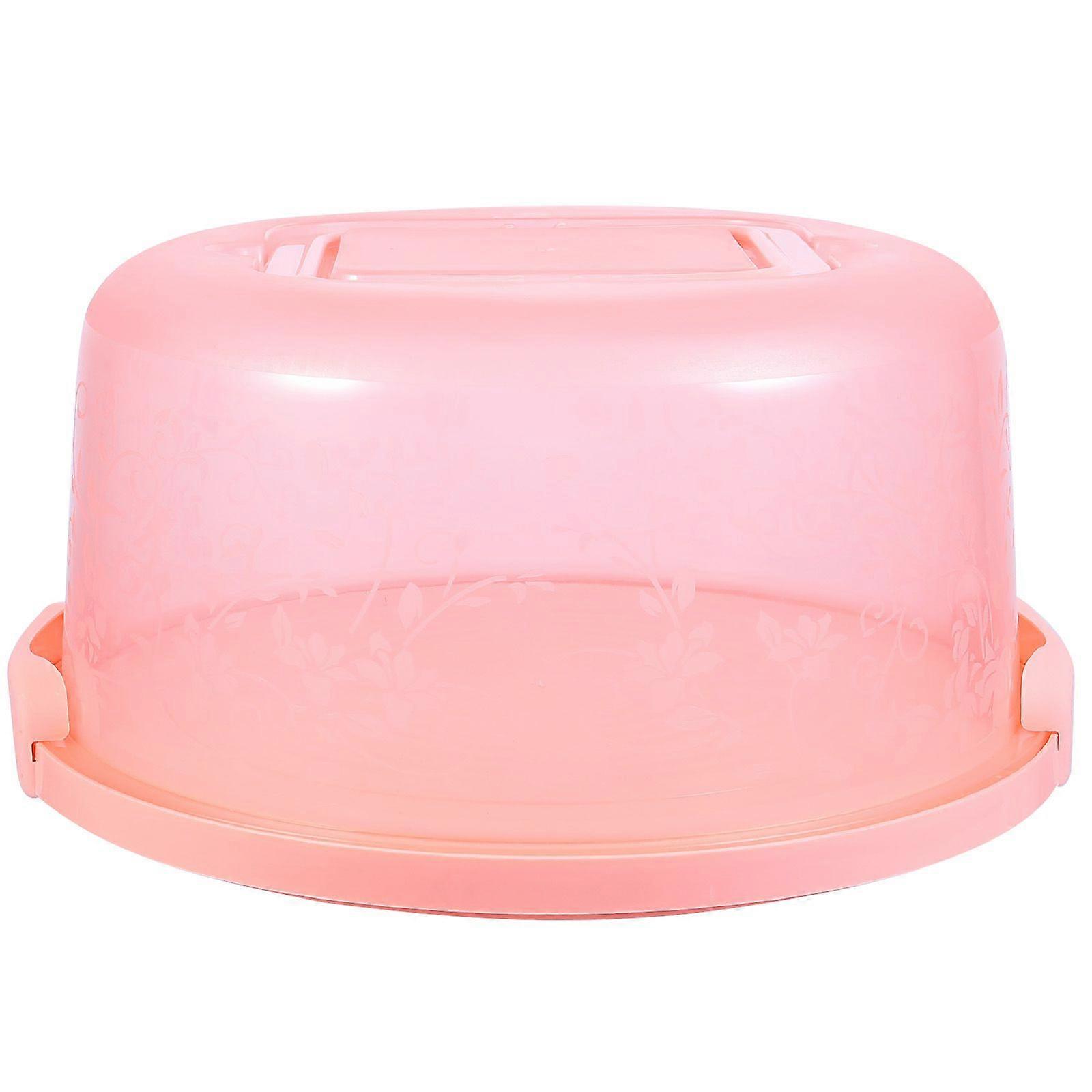Handheld Cake Holder Portable Round Cupcake Carrier Cake Saver with Locking Lid