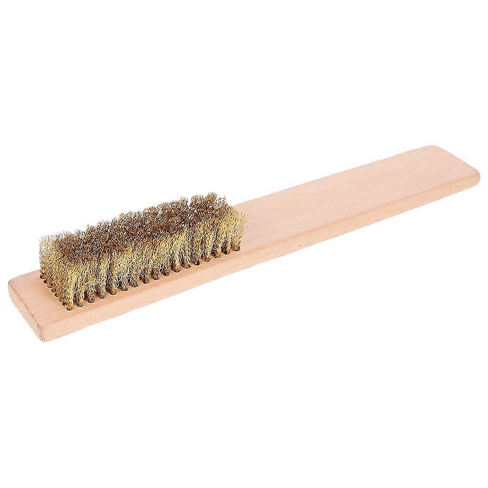 Snowboard Wax Brush with Wooden Handle Compact Ski Waxing Tool for Easy Cleaning & Maintenance, Lightweight & Portable Design for Home, Salon,