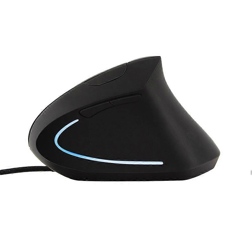 Ergonomic Vertical Mouse with Adjustable DPI for Computer Use Black Plastic