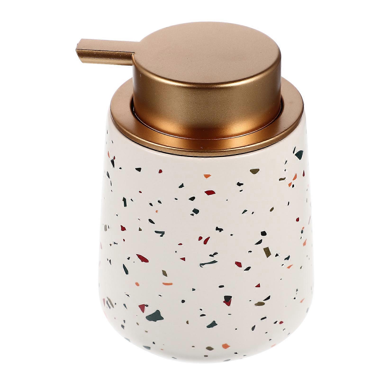 Ceramic Soap Dispenser Hand Shampoo Storage Bottle for Bathroom Use Multi Color 7.8 oz
