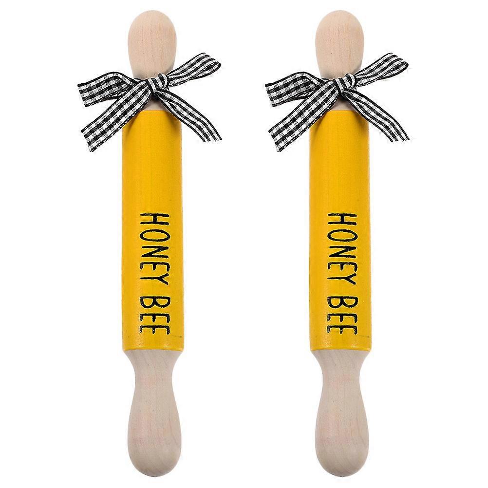 Farmhouse Wooden Rolling Pins with Beetle Engravings – Rustic Kitchen Decor for Baking & Pastry Rolling, Natural Hand Rollers for Festive Touch