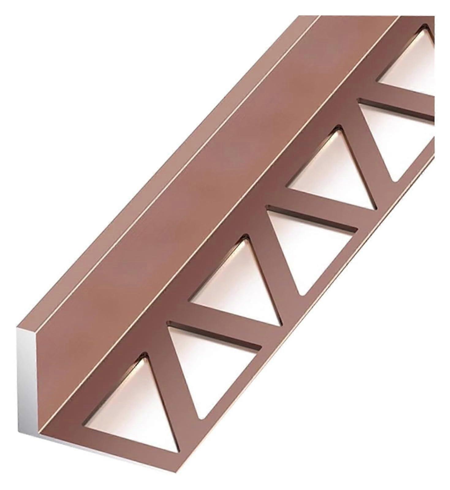 Transition profile, floor transition strip, metal threshold edge cover for concrete floor, transition strip cover for vinyl/laminate/tile (Rose Gold)