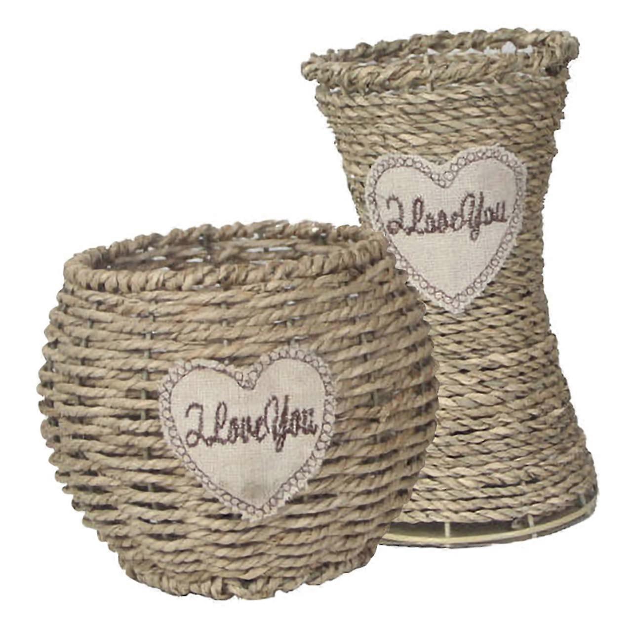 rustic basket storage cooling shopping flower pot woven decorative