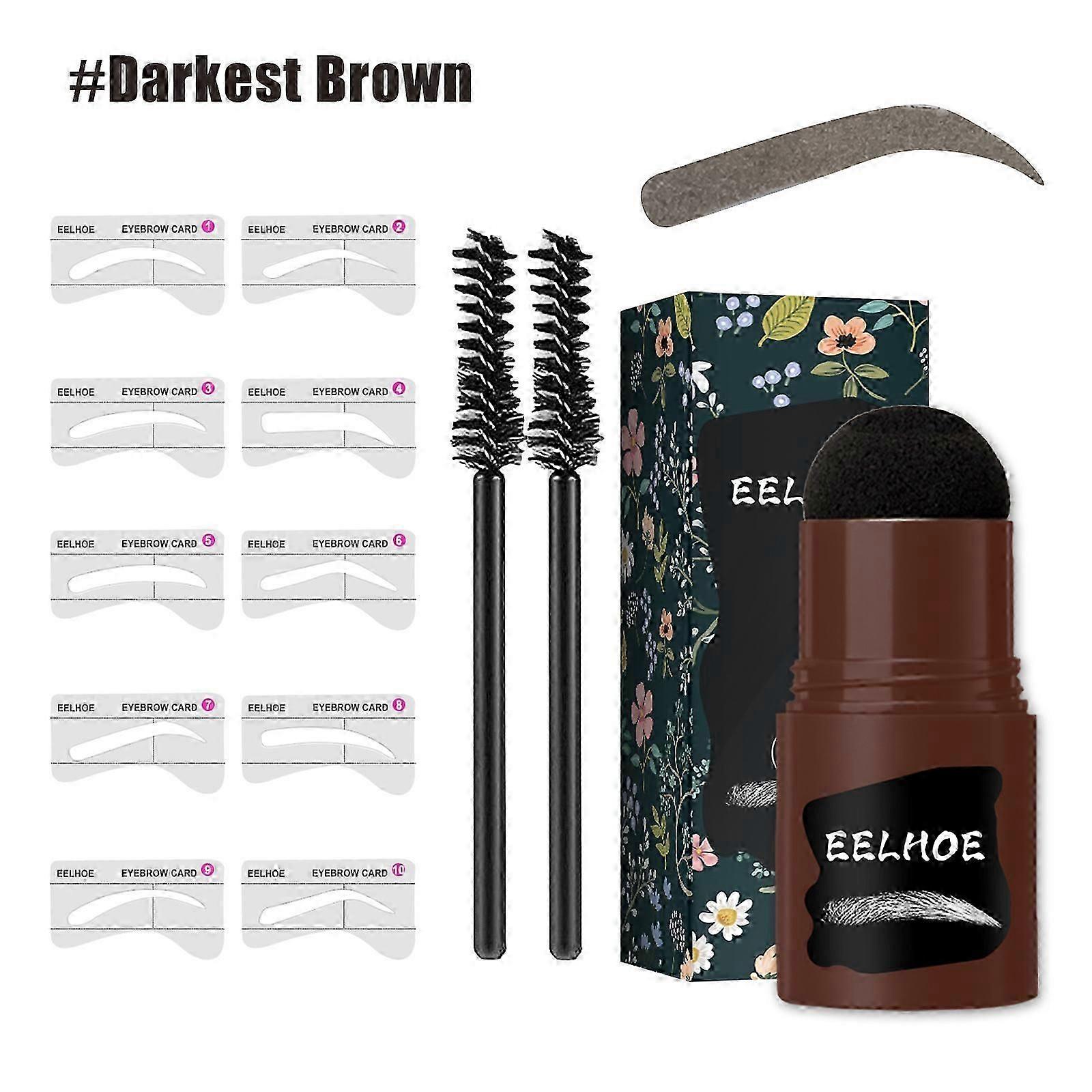 Eyebrow Stamp Powder Stick Hairline Mattifying Powder Eyebrow Print Makeup Naturally Waterproof Quick-Drying Shadow Shading Powder - E Eyebrow Print