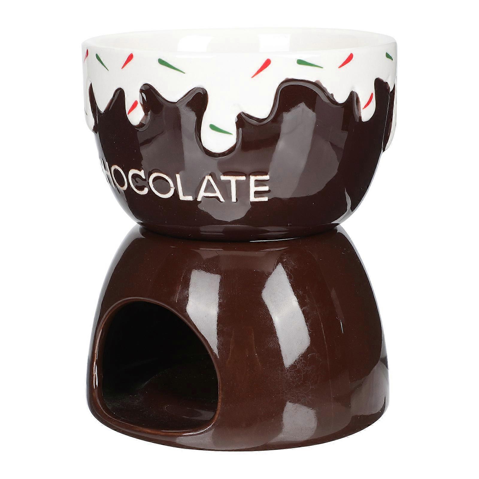 Fondue Warmer Ceramic Chocolate Melting Machine Daily Use Home Design 1Set