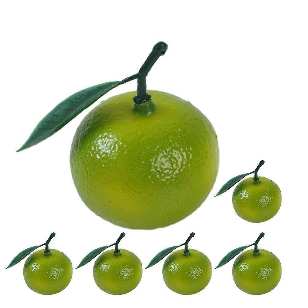 Fake Foams Oranges Fruit Shop Display Home Decor 5.80X5.00X5.00cm Round Shape 6Pcs