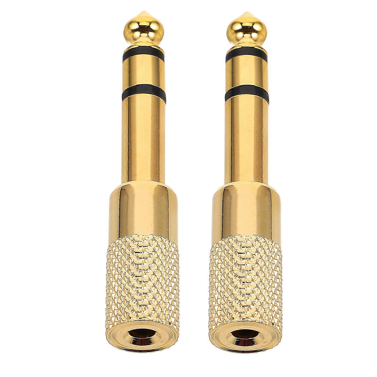2pcs Female to Male Stereo Headphone Adapter – Durable Audio Connector for Seamless Compatibility with Multiple Devices