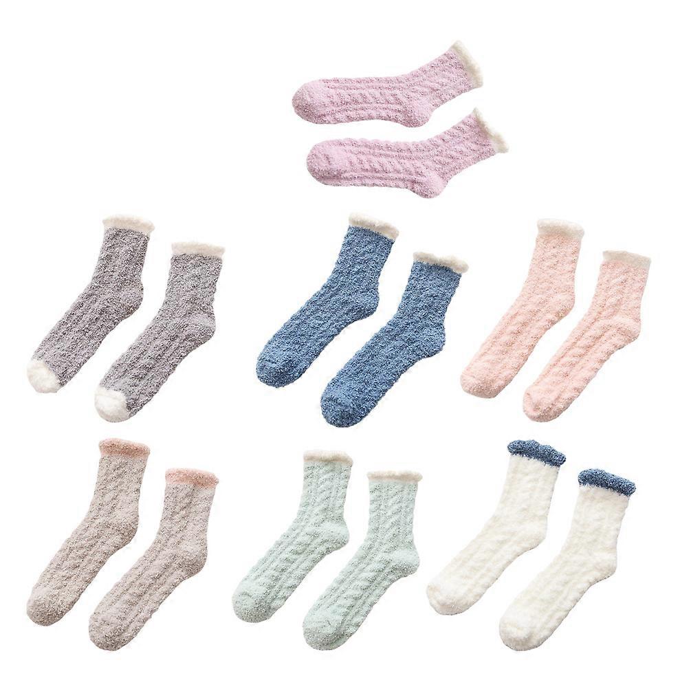 Ankelsokker kvinder sødt design åndbart holdbart 7 par assorteret farve 18x14cm