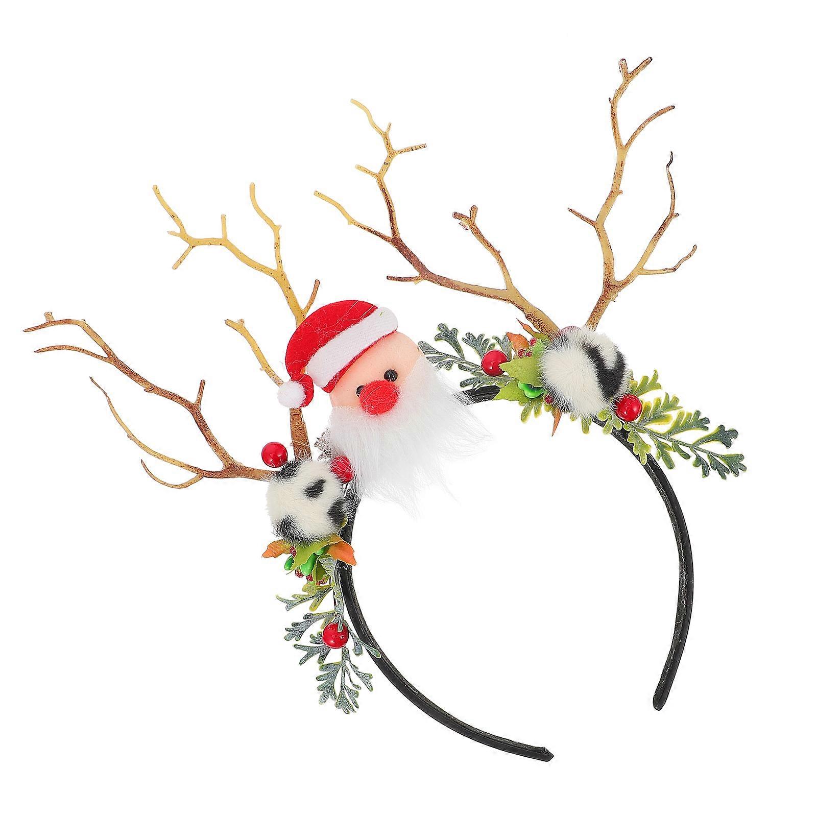 鹿の角ヘッドバンドかわいいクリスマスフェスティバルヘアデコレーション女性用27X25X3.5CM 1セット