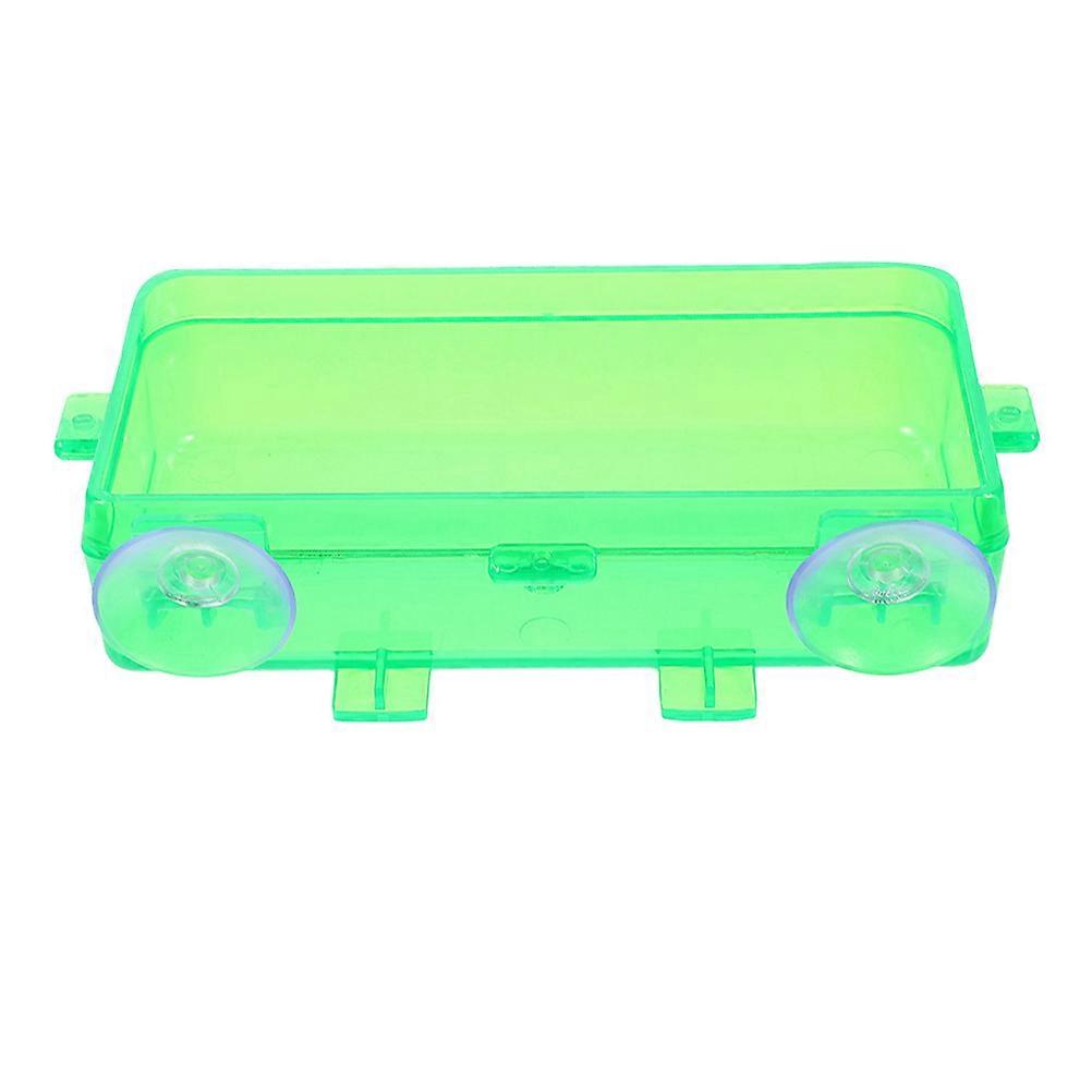 Reptile Feeding Bowl Clear Gecko Bowl Reptile Basin Snake Water Feeder Suction Cup Food Feeder Feeding Dish