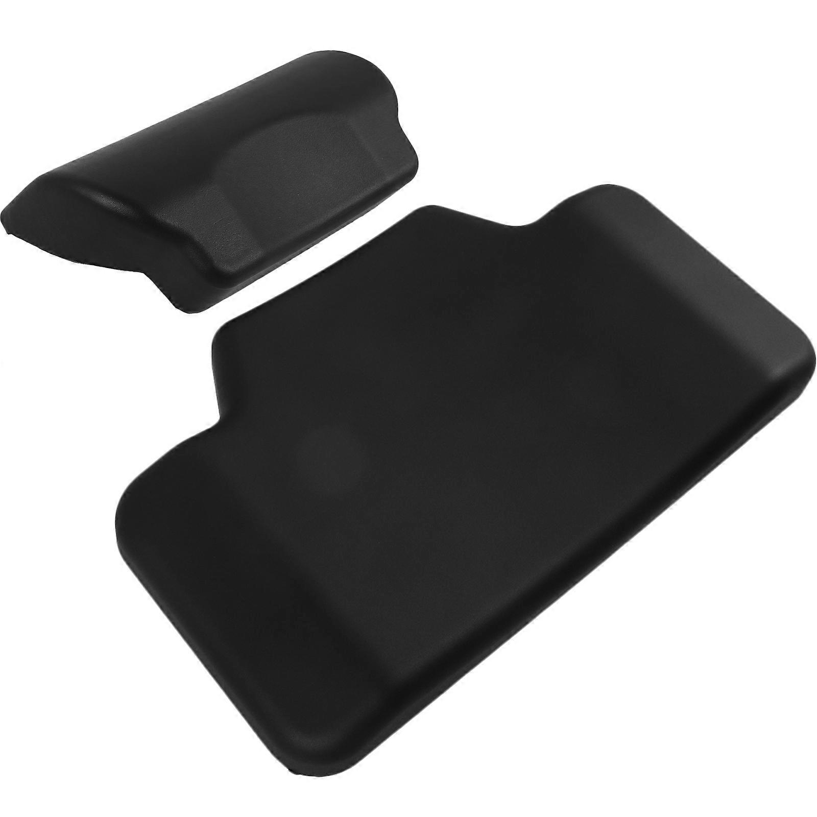Black Artificial Motorcycle Trunk Pad with Sponge Cushion for Bike Use 1 Set