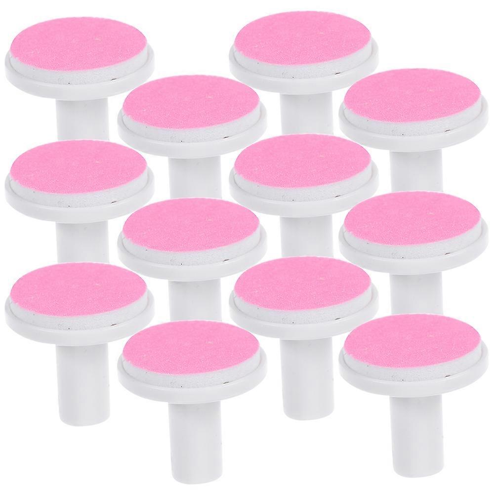 Pink Nail Grinder Replacement Heads for Electric Trimmer Use 24pcs Sandpaper Plastic Durable
