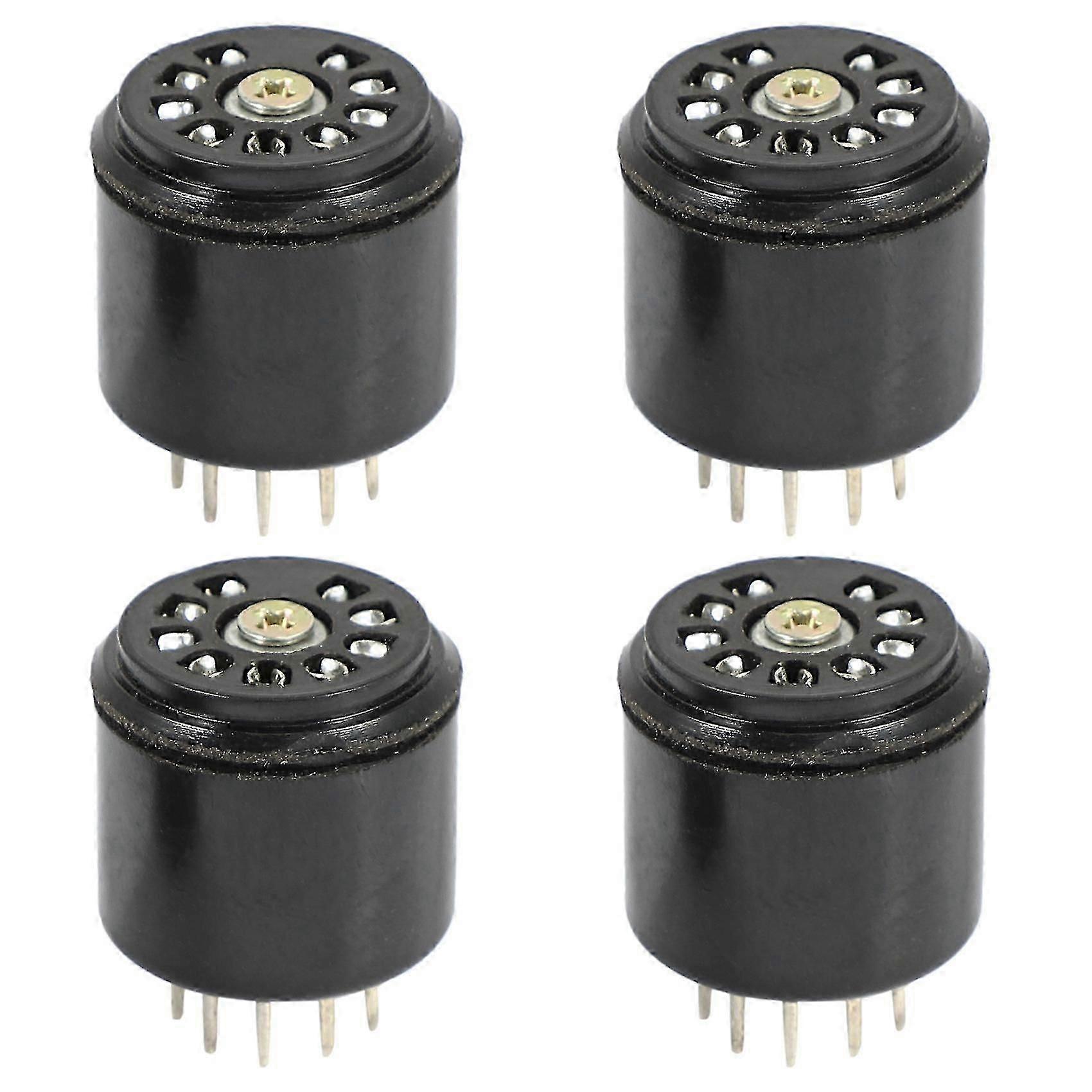 4 قطع 4x 9Pin الباكليت فراغ أنبوب المقبس قاعدة التوقف ل 12AX7 12AU7 ECC82 ECC83 أمبير