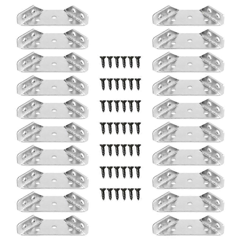 Stainless Steel Corner Support Bracket for Furniture Use Silver and Durable 1 Set