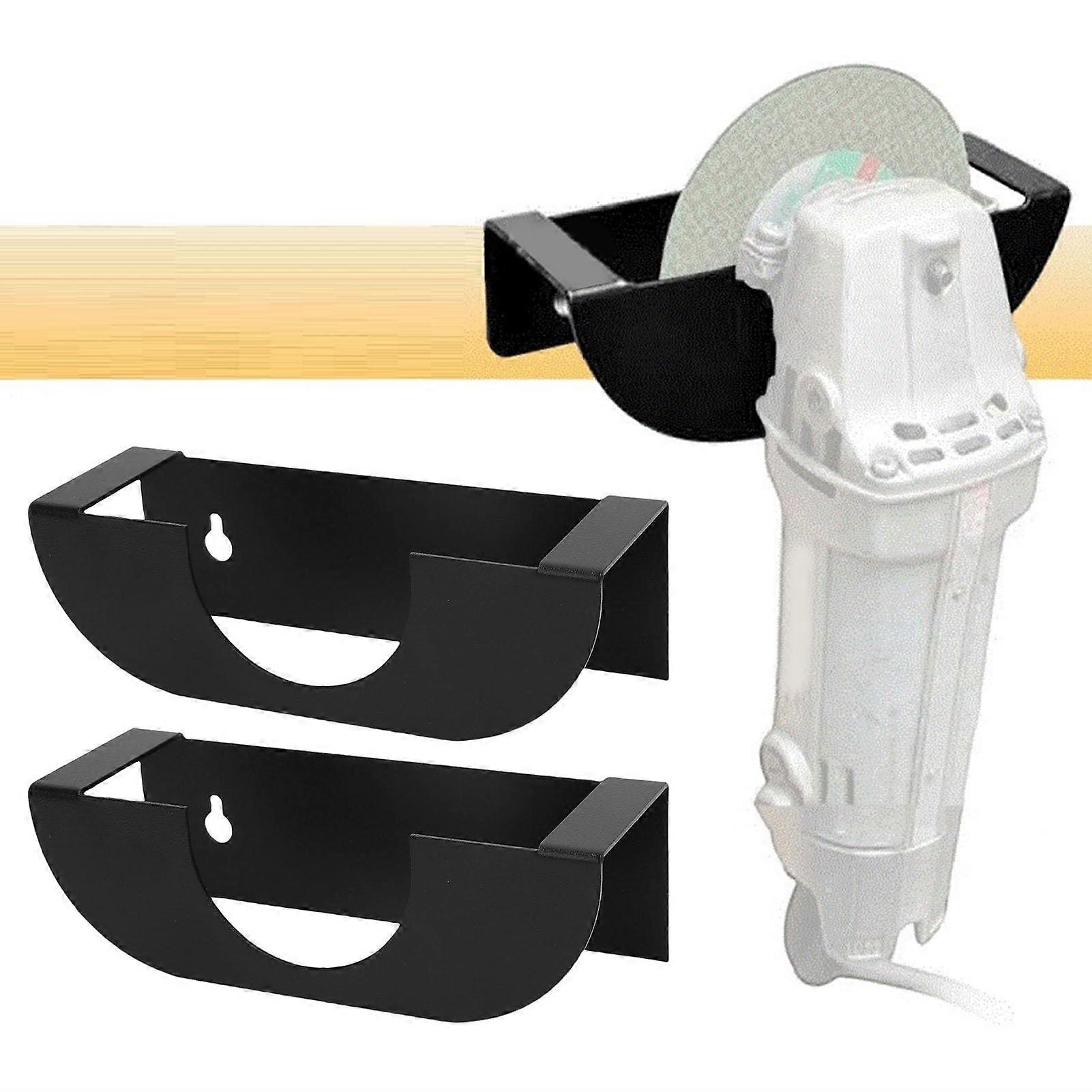 5in Buffer Polisher Clamp: Heavy-Duty Iron, Space-Saving, Wall-Mount Angled Milling Holder for Impact Wrenches