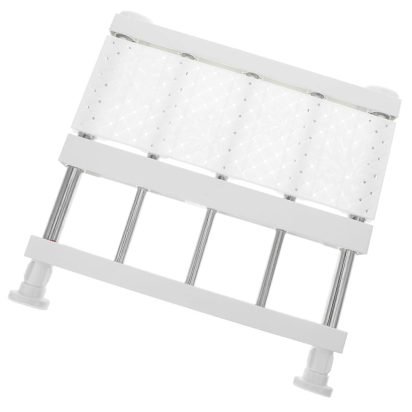Adjustable Retractable Wardrobe Shelf Divider Closet Organizer Rack for Clothes Storage Space Saving White Cupboard Separator