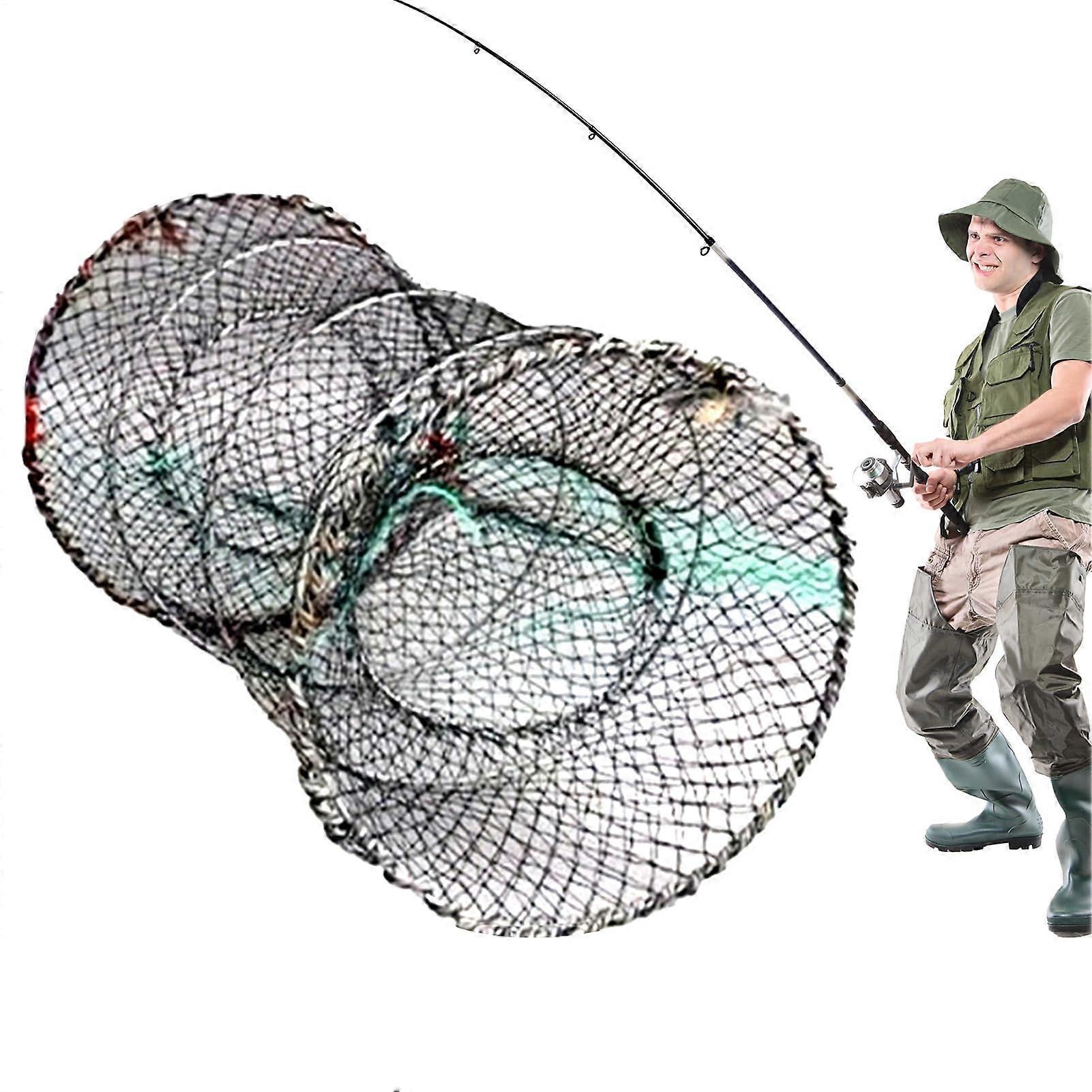 Krebstreuse Shrimp Trap, Multifunctional Foldable Floating Bait Cage Cast Net for Freshwater Coastal Area Tidal Zone Reef