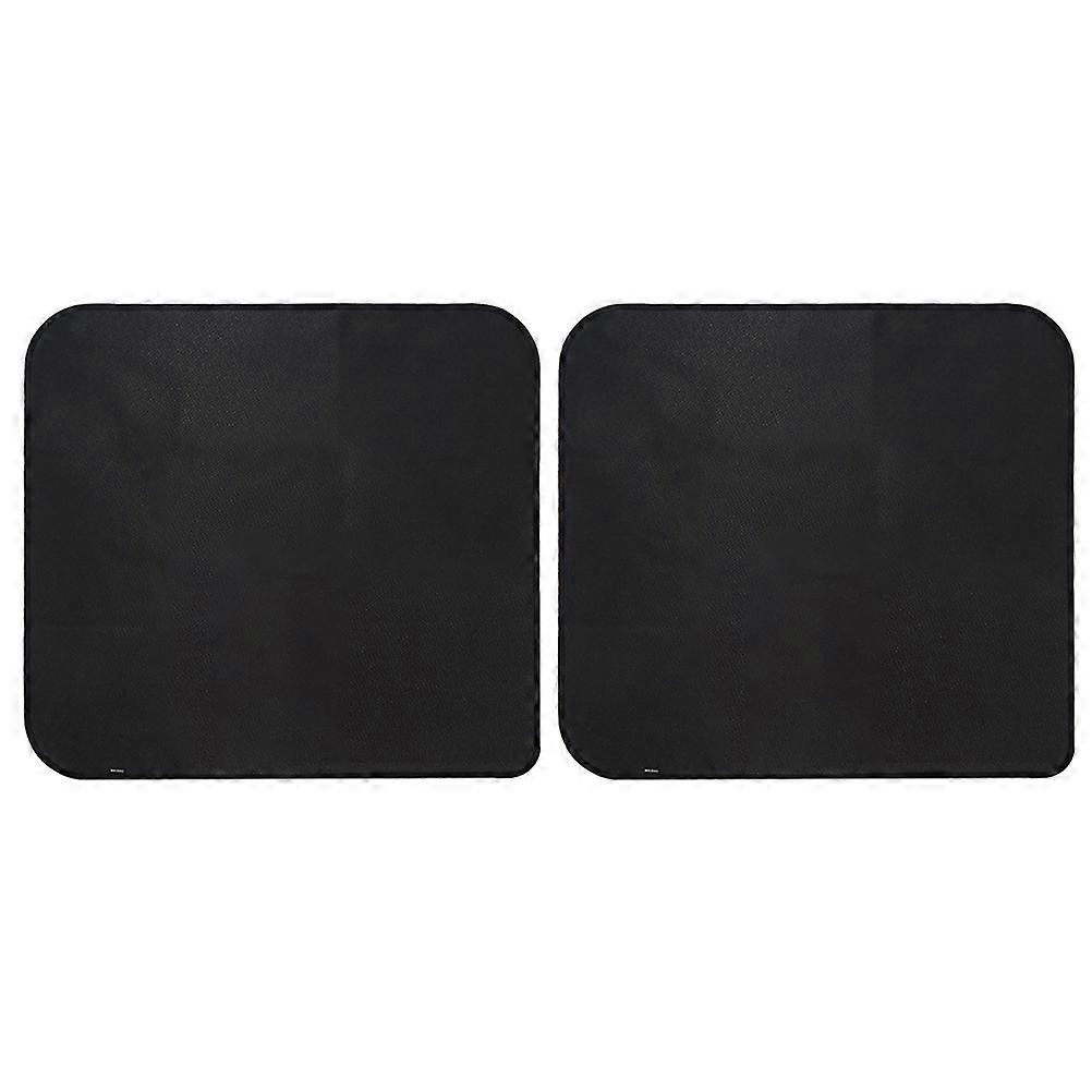 Fireproof Mat Heat Insulation for Outdoor Use 2Pcs Fireproof Mats Black
